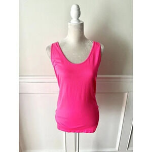 Zenana Outfitters High Vis Pink Seamless Stretch Tank 2X